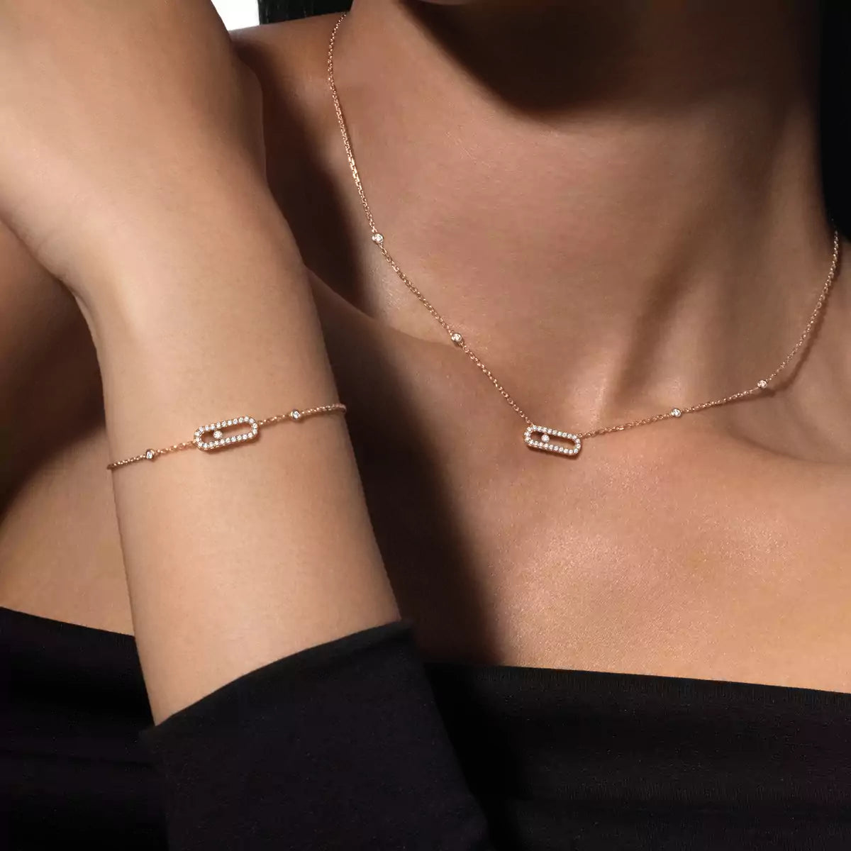 [Cadisa]Diamond Necklace Move Uno
