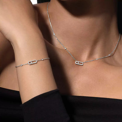 [Cadisa]Diamond Necklace Move Uno