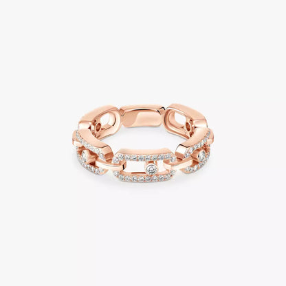 [Cadisa]Move Link Pave_-Set Diamond Ring in Gold
