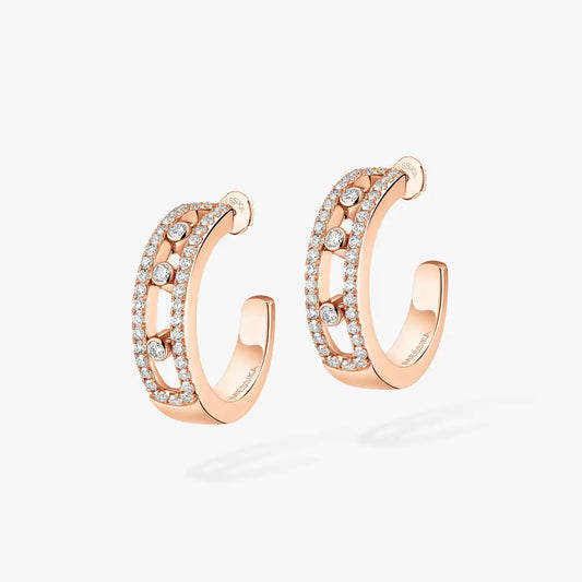 [Cadisa]Diamond Pave_ Hoop Earrings Move