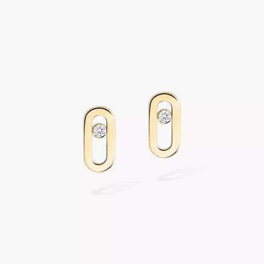 [Cadisa]Move Uno Diamond Stud Earrings
