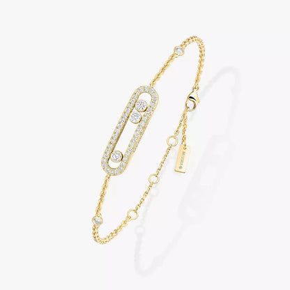 [Cadisa] LOVE & JUSTE Baby Move Diamond Bracelet Stack Set