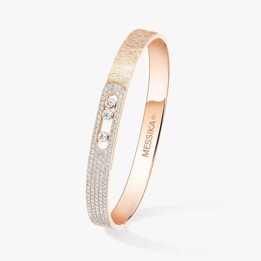 [Cadisa]Move Noa Ciselé half pavé bangle