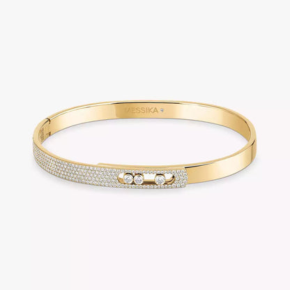 [Cadisa]Move Noa Rose Gold Pavé Diamond Bangle Bracelet