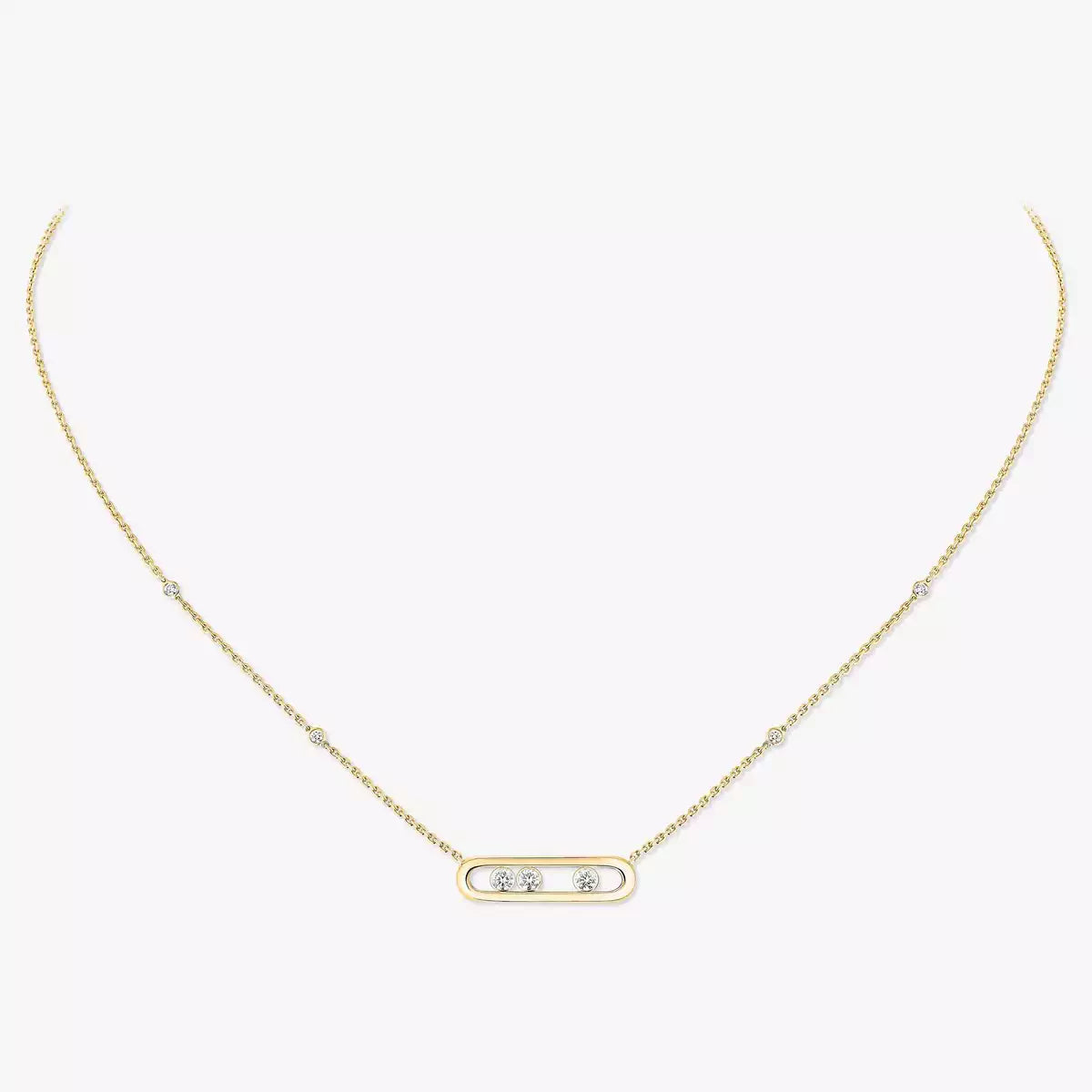 [Cadisa] Baby Move Gold Diamond Necklace