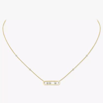 [Cadisa] Baby Move Gold Diamond Necklace