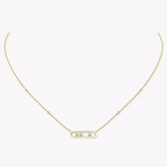 [Cadisa] Baby Move Gold Diamond Necklace
