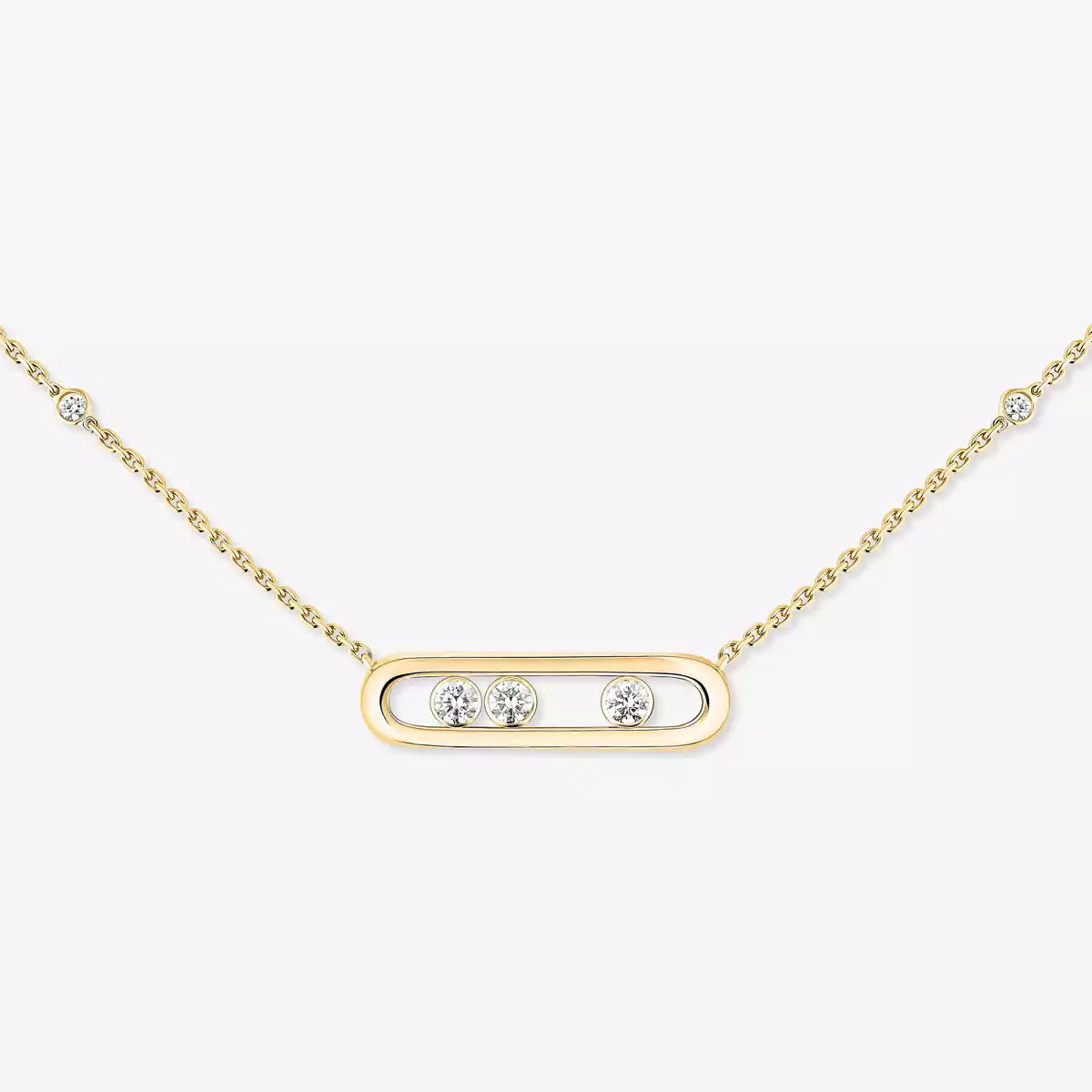 [Cadisa] Baby Move Gold Diamond Necklace