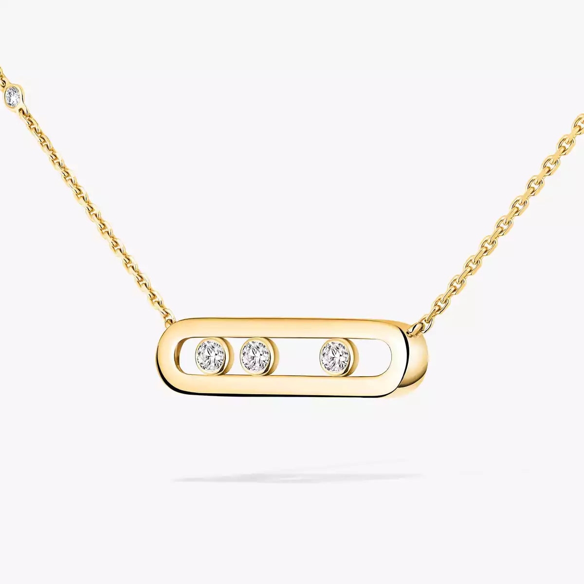 [Cadisa] Baby Move Gold Diamond Necklace