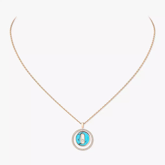 [Cadisa]Lucky Move Diamond Necklace in Rose Gold and White Mother-of-Pearl
