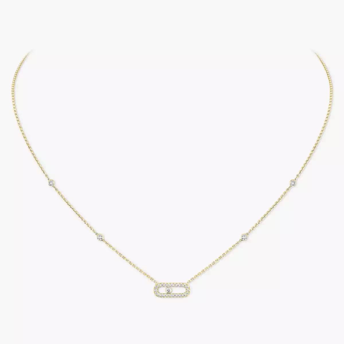 [Cadisa]Diamond Necklace Move Uno