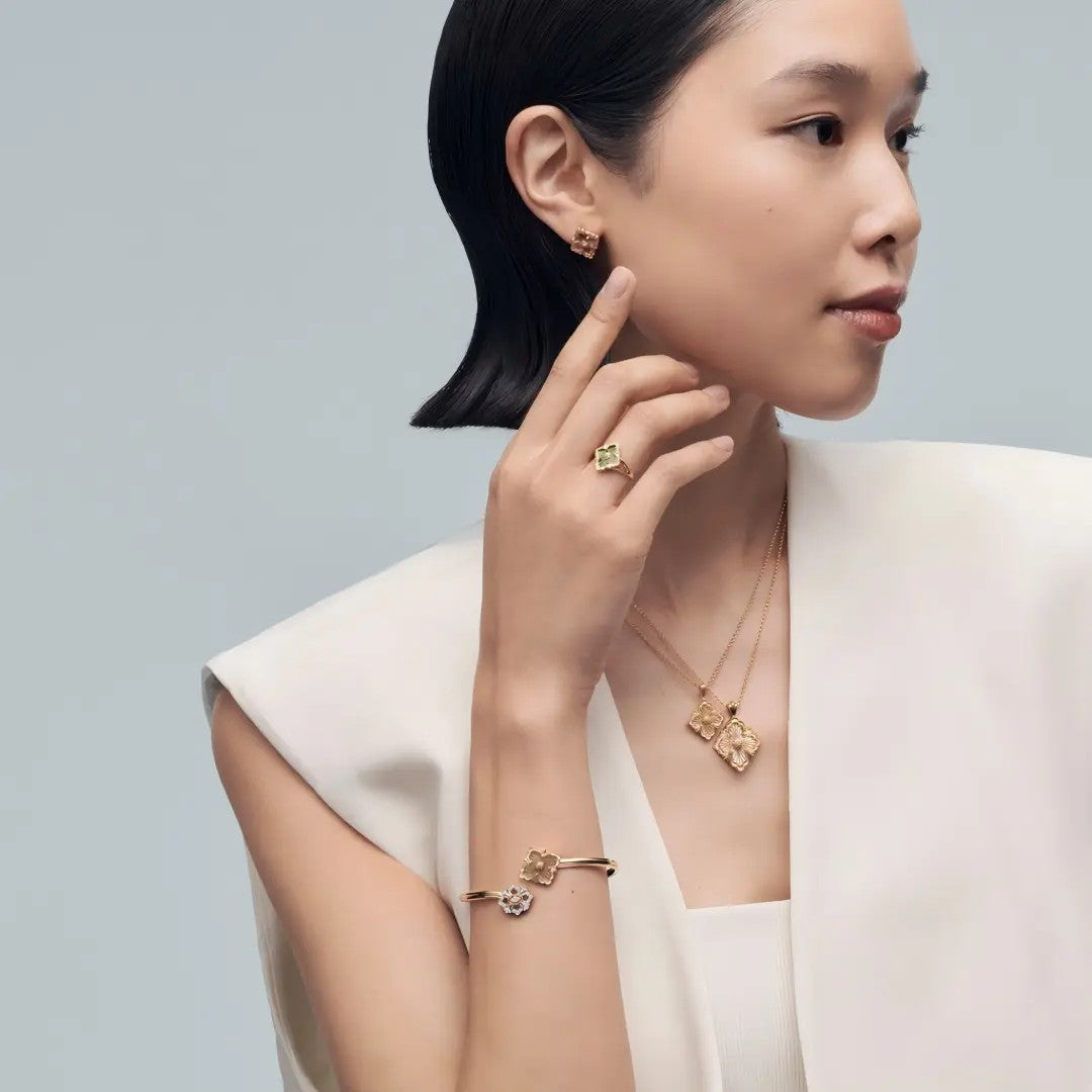 [Cadisa JEWELRY] OPERA TULLE  RING WITH  ENAMEL BACKGROUND