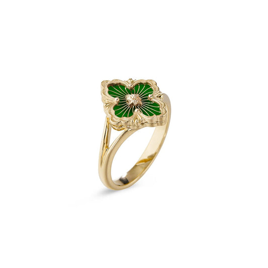 [Cadisa JEWELRY] OPERA TULLE  RING WITH  ENAMEL BACKGROUND