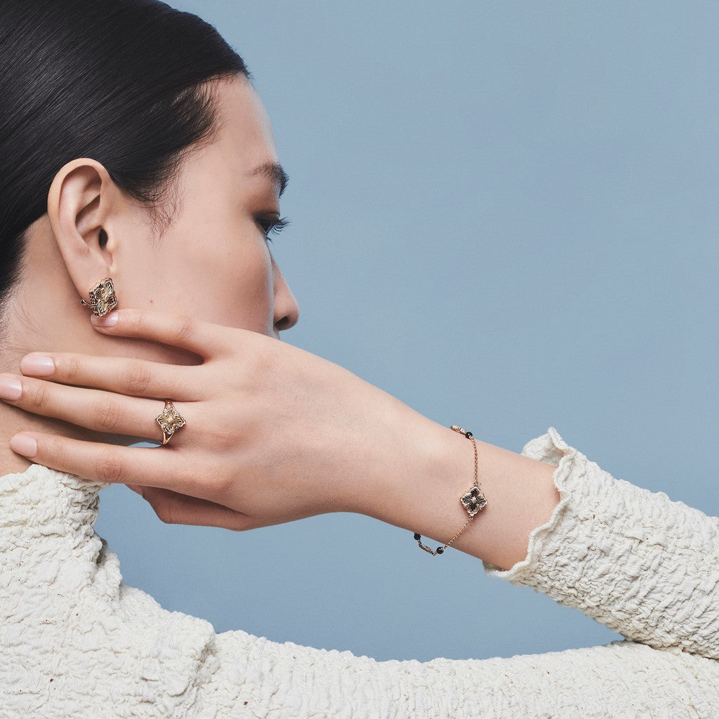 [Cadisa JEWELRY] OPERA TULLE  RING WITH  ENAMEL BACKGROUND