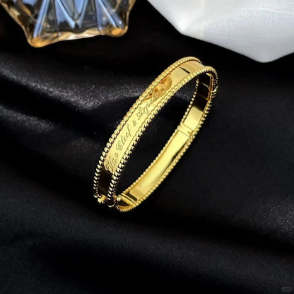 [Cadisa]CLOVER PERLEE BRACELET SIGNATURE ENGRAVING SERIES
