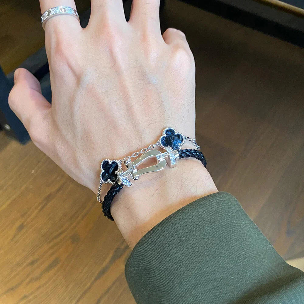 [Gaonasi]CLOVER 5 MOTIF PIETERSITE BRACELET COLLECTION