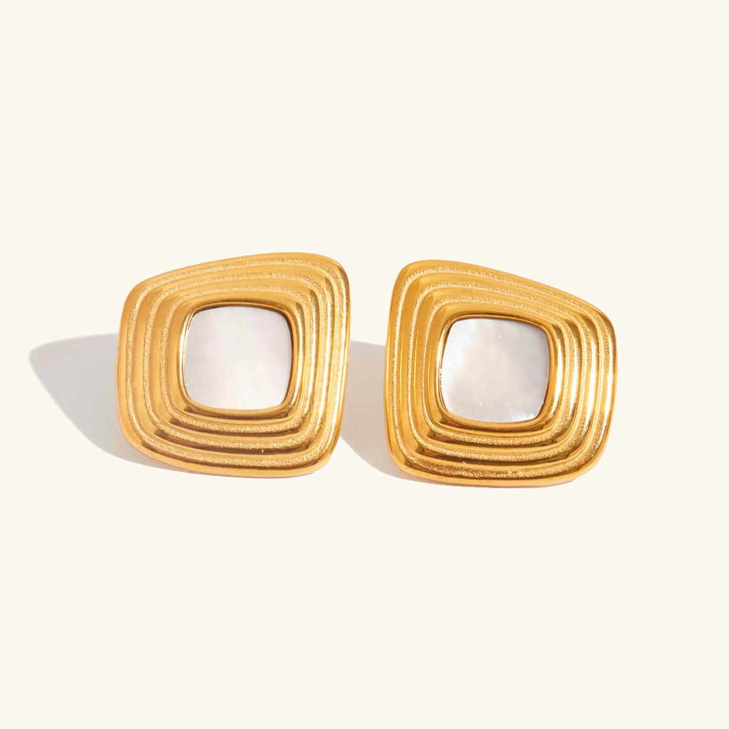 [Gaonasi]Sylvie Geometric Gold Earrings