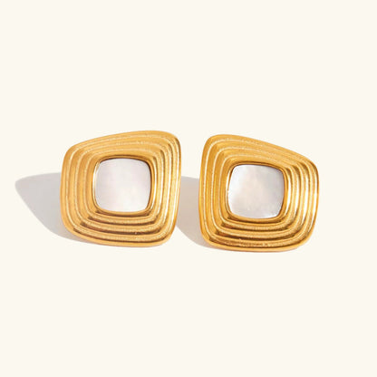 [Gaonasi]Sylvie Geometric Gold Earrings