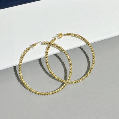 [GAONASI] SMOOTH BEAD STUD EARRINGS