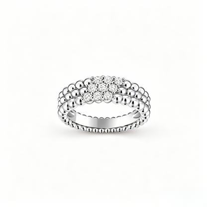 [GAONASI] THREE-ROW DIAMOND RING