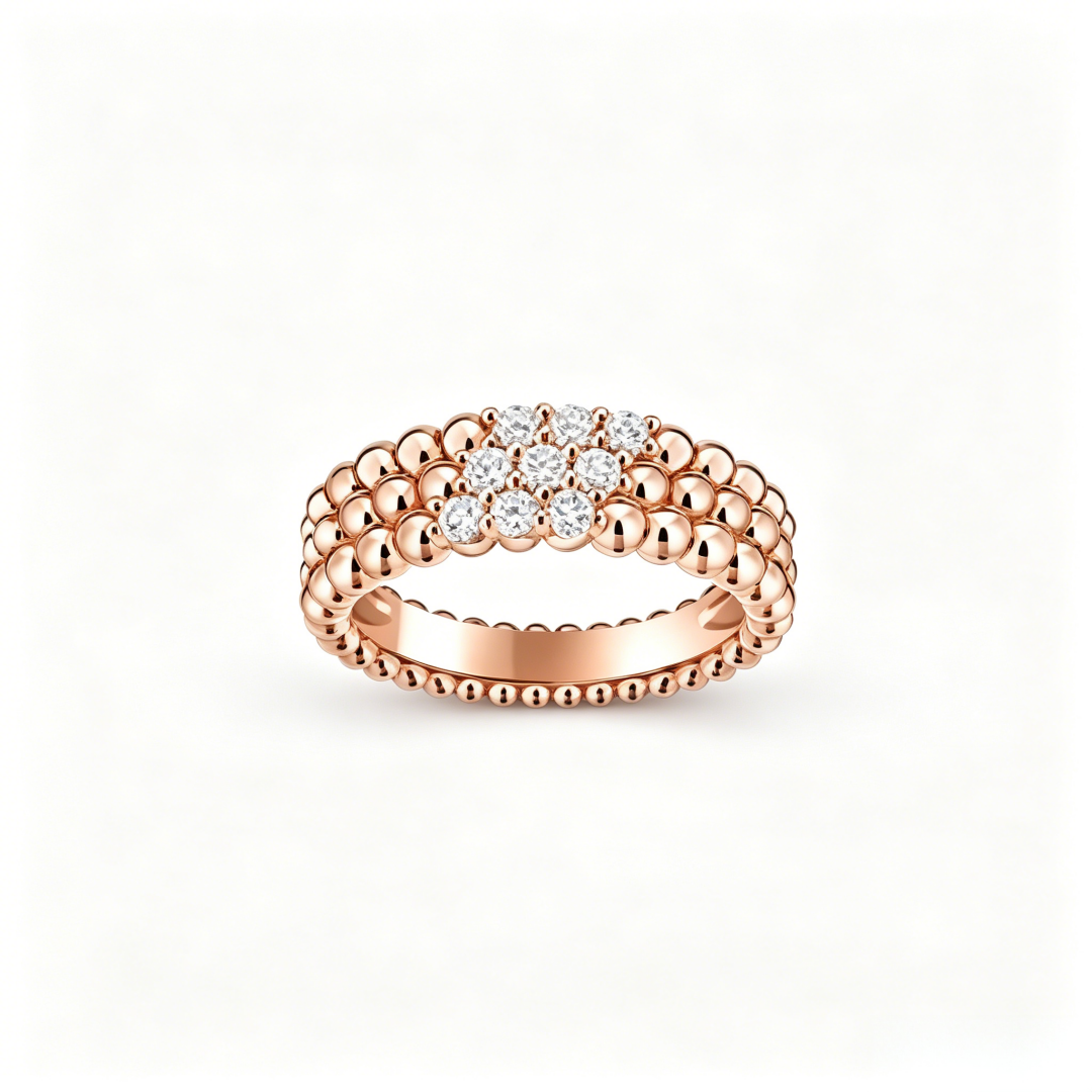 [GAONASI] THREE-ROW DIAMOND RING