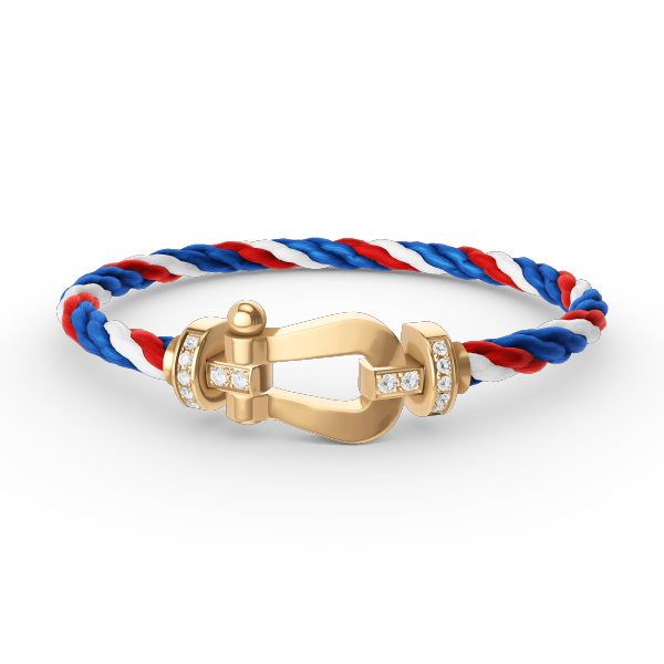 [Gaonasi]FORCE LARGE HORSESHOE HALF DIAMOND BRACELET GOLD