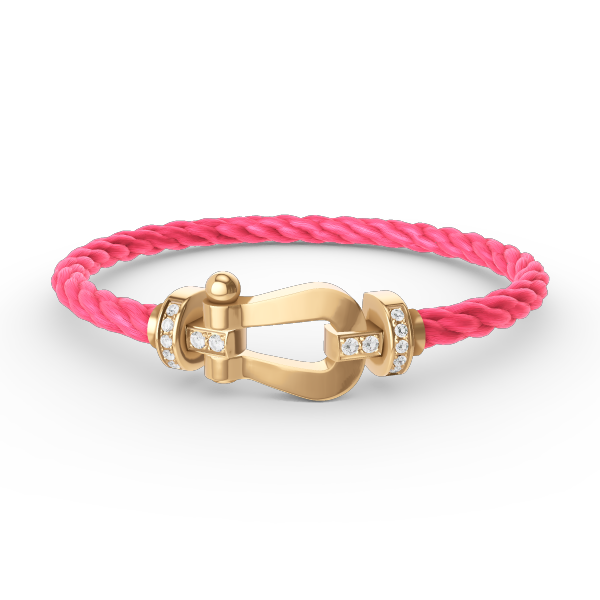 [Gaonasi]FORCE LARGE HORSESHOE HALF DIAMOND BRACELET GOLD