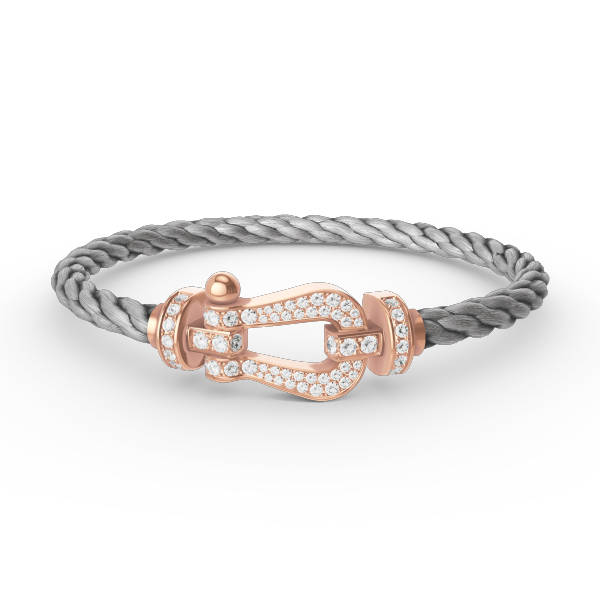 [Gaonasi]FORCE LARGE HORSESHOE FULL DIAMOND BRACELET ROSE GOLD