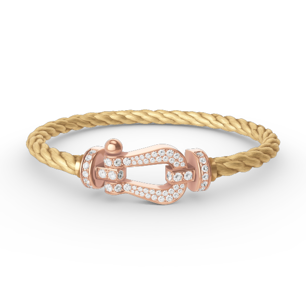 [Gaonasi]FORCE LARGE HORSESHOE FULL DIAMOND BRACELET ROSE GOLD