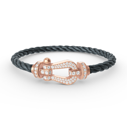 [Gaonasi]FORCE LARGE HORSESHOE FULL DIAMOND BRACELET ROSE GOLD