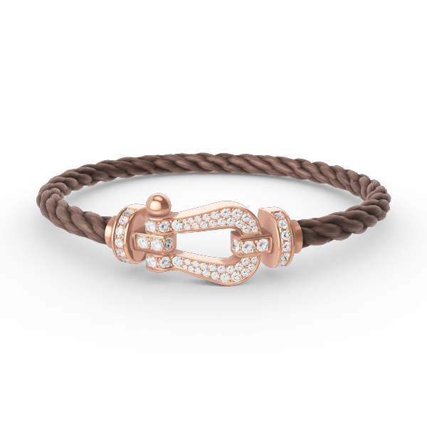 [Gaonasi]FORCE LARGE HORSESHOE FULL DIAMOND BRACELET ROSE GOLD