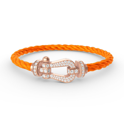 [Gaonasi]FORCE LARGE HORSESHOE FULL DIAMOND BRACELET ROSE GOLD