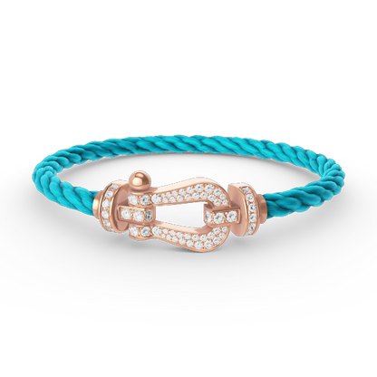 [Gaonasi]FORCE LARGE HORSESHOE FULL DIAMOND BRACELET ROSE GOLD