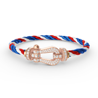 [Gaonasi]FORCE LARGE HORSESHOE FULL DIAMOND BRACELET ROSE GOLD
