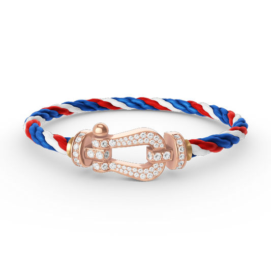 [Gaonasi]FORCE LARGE HORSESHOE FULL DIAMOND BRACELET ROSE GOLD