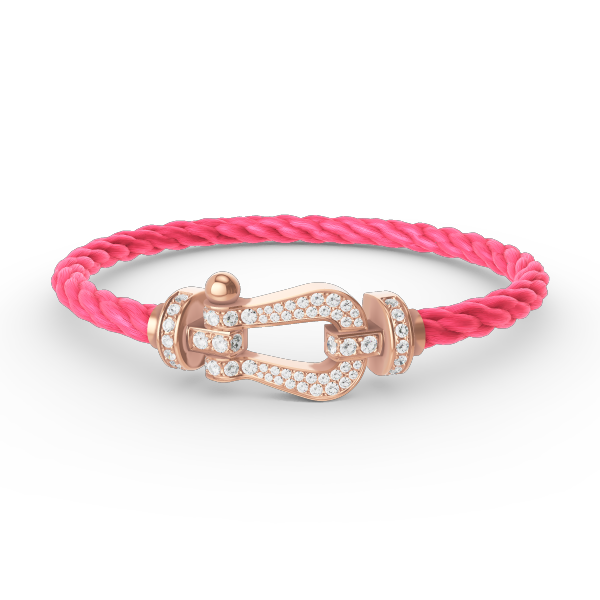[Gaonasi]FORCE LARGE HORSESHOE FULL DIAMOND BRACELET ROSE GOLD