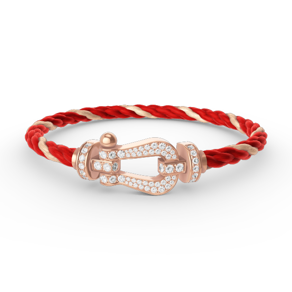 [Gaonasi]FORCE LARGE HORSESHOE FULL DIAMOND BRACELET ROSE GOLD