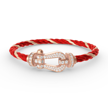 [Gaonasi]FORCE LARGE HORSESHOE FULL DIAMOND BRACELET ROSE GOLD