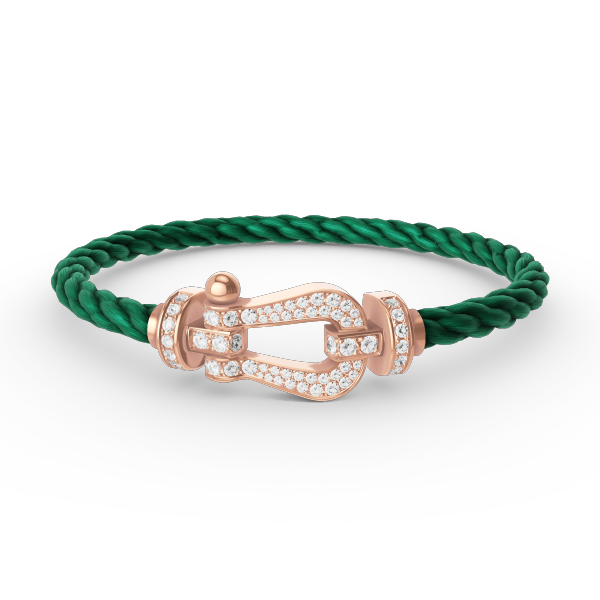 [Gaonasi]FORCE LARGE HORSESHOE FULL DIAMOND BRACELET ROSE GOLD