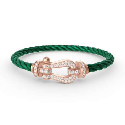 [Gaonasi]FORCE LARGE HORSESHOE FULL DIAMOND BRACELET ROSE GOLD