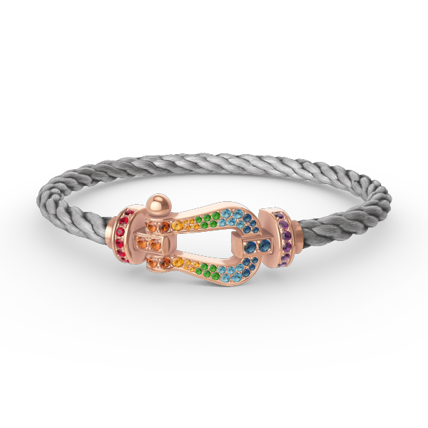 [Gaonasi]FORCE LARGE HORSESHOE  COLORED DIAMOND BRACELET ROSE GOLD
