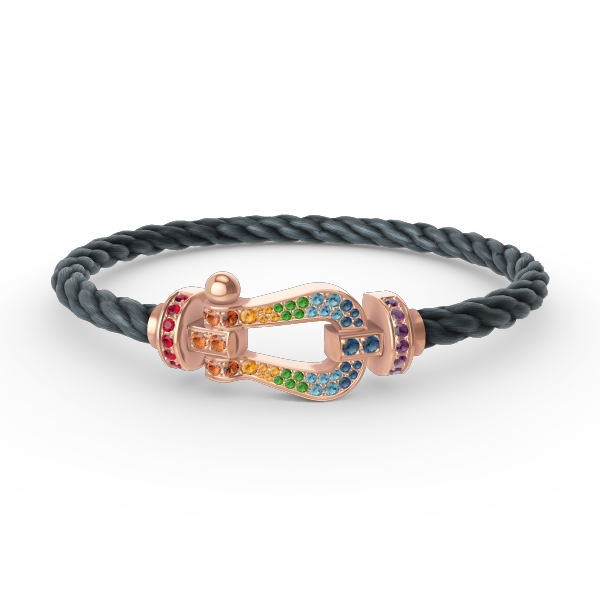 [Gaonasi]FORCE LARGE HORSESHOE  COLORED DIAMOND BRACELET ROSE GOLD