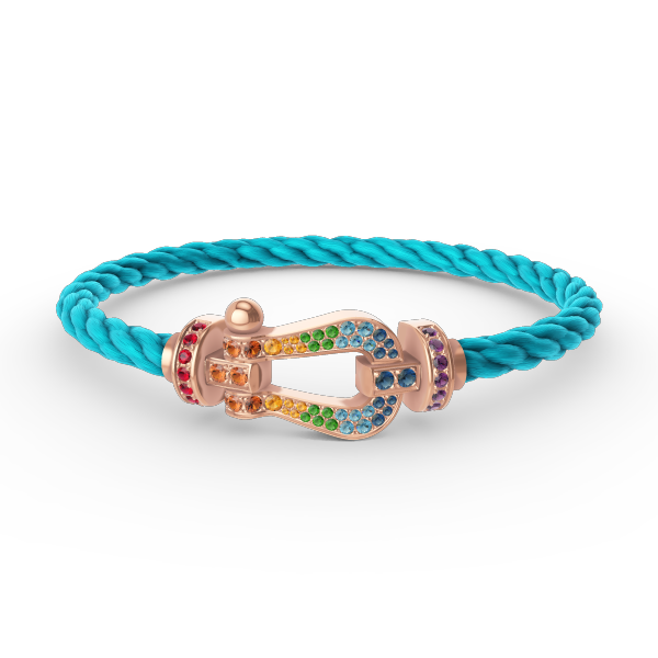 [Gaonasi]FORCE LARGE HORSESHOE  COLORED DIAMOND BRACELET ROSE GOLD