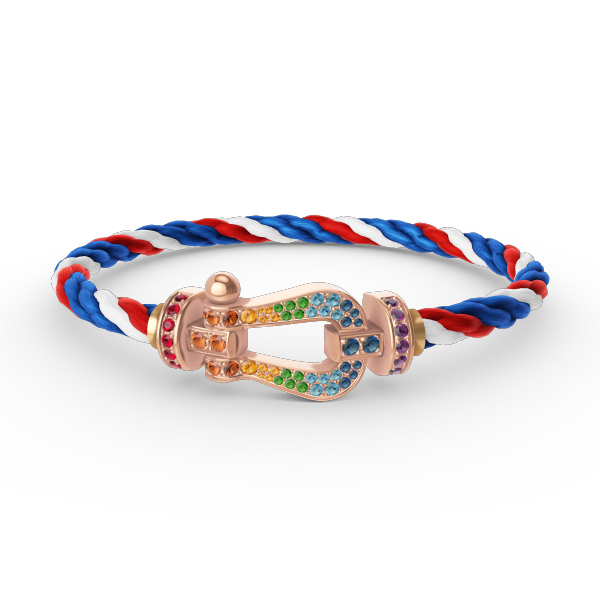 [Gaonasi]FORCE LARGE HORSESHOE  COLORED DIAMOND BRACELET ROSE GOLD