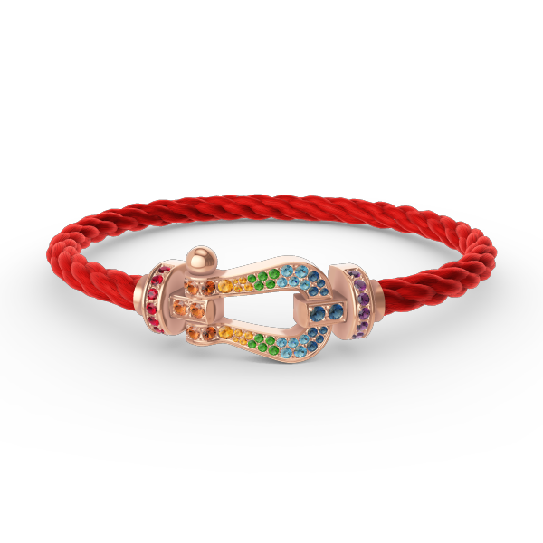 [Gaonasi]FORCE LARGE HORSESHOE  COLORED DIAMOND BRACELET ROSE GOLD
