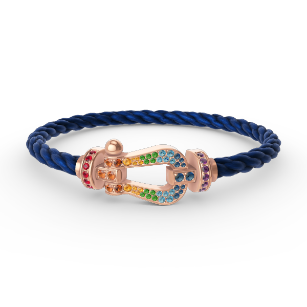 [Gaonasi]FORCE LARGE HORSESHOE  COLORED DIAMOND BRACELET ROSE GOLD