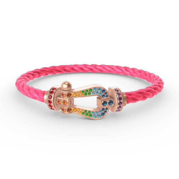 [Gaonasi]FORCE LARGE HORSESHOE  COLORED DIAMOND BRACELET ROSE GOLD