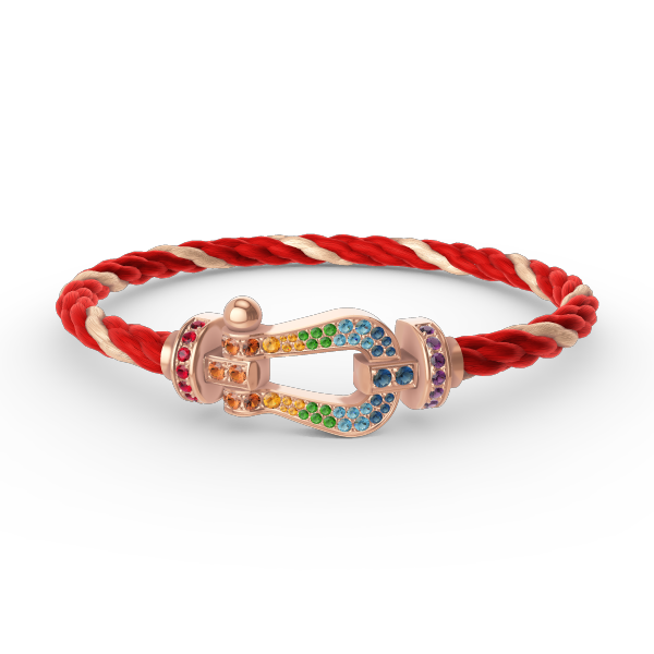 [Gaonasi]FORCE LARGE HORSESHOE  COLORED DIAMOND BRACELET ROSE GOLD