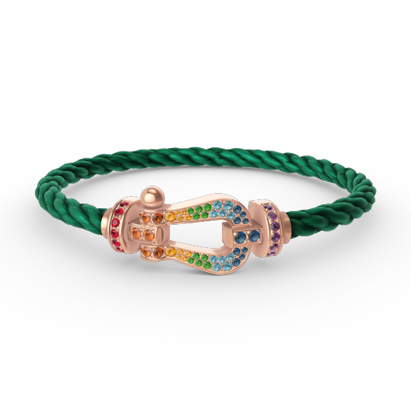 [Gaonasi]FORCE LARGE HORSESHOE  COLORED DIAMOND BRACELET ROSE GOLD