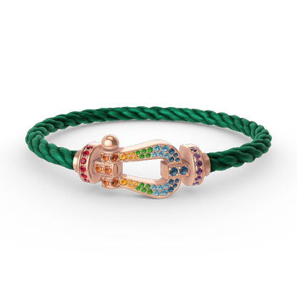 [Gaonasi]FORCE LARGE HORSESHOE  COLORED DIAMOND BRACELET ROSE GOLD